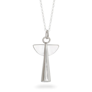 silver angel necklace 