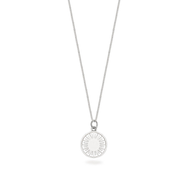 Atomic Token Charm Necklace Sterling Silver or Gold Vermeil