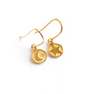 gold vermeil moon and star mendallion earrings 