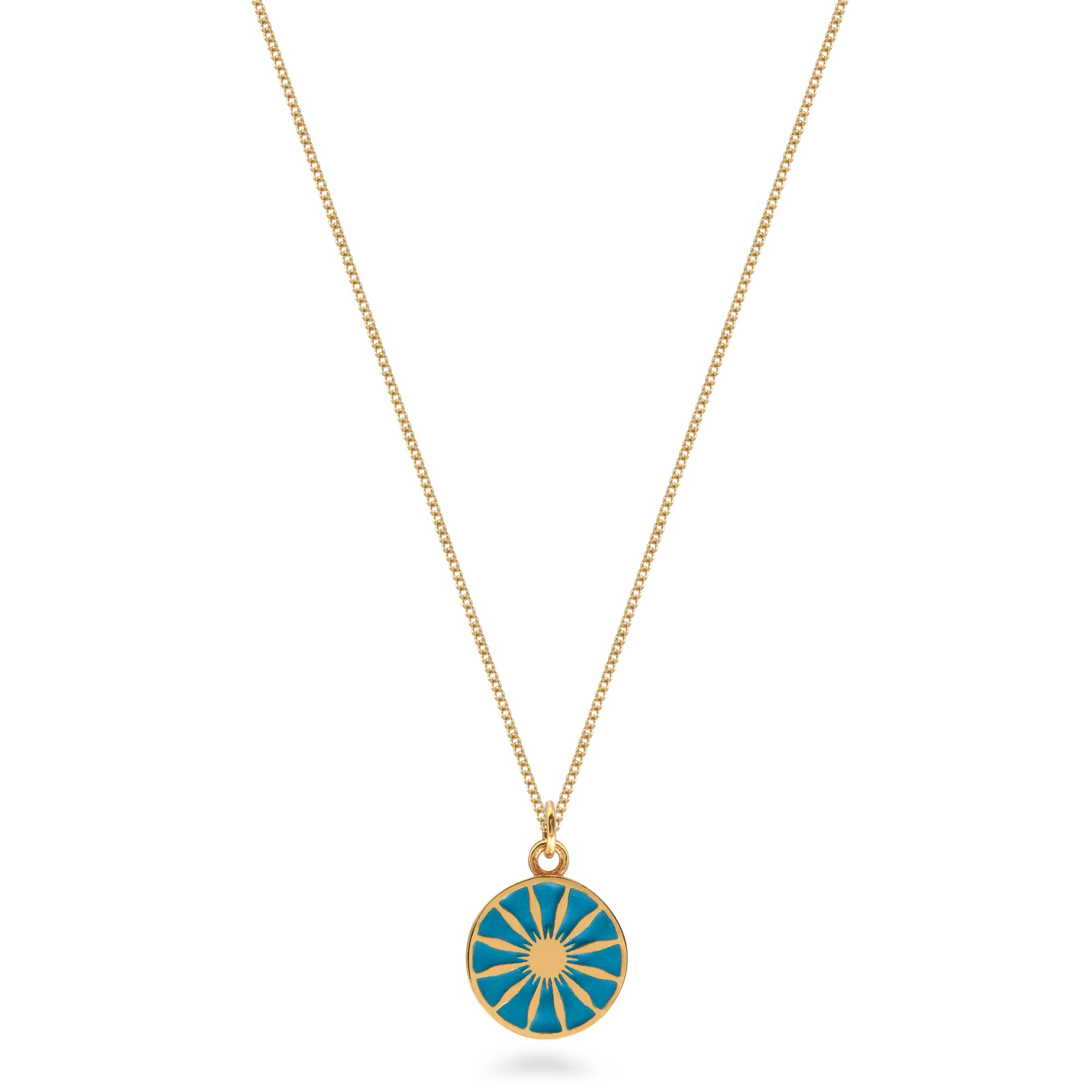 gold vermeil enamel pendant 