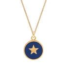 gold star enamel necklace