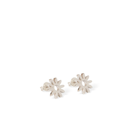 Flower Stud Earrings Sterling Silver