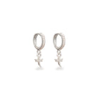 huge hoop earrings with diamanté's and mini dragonfly 