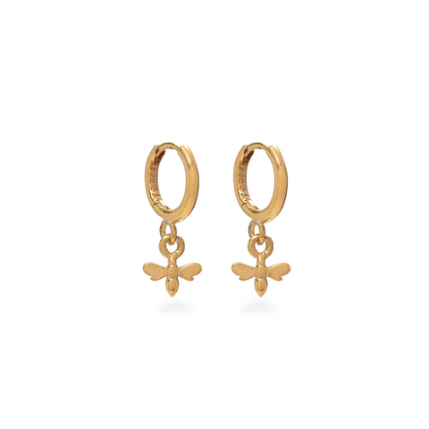 gold bee earrings 