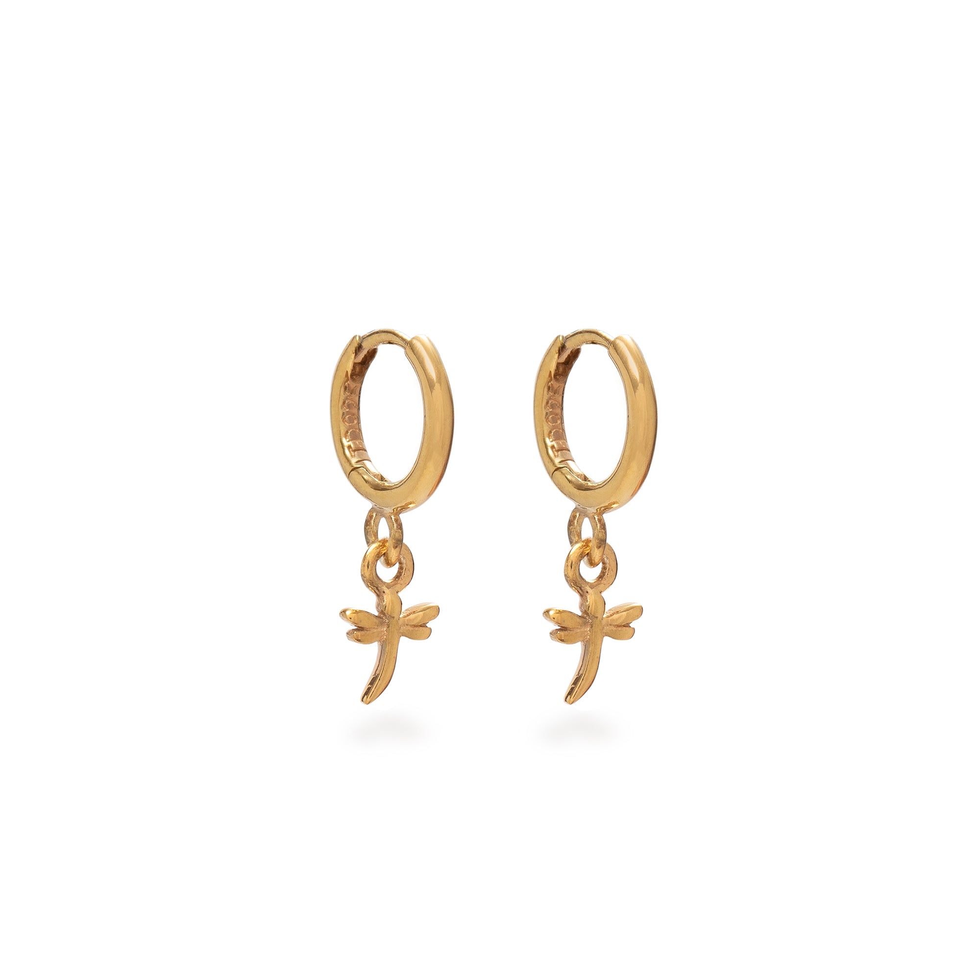 gold dragonfly earrings