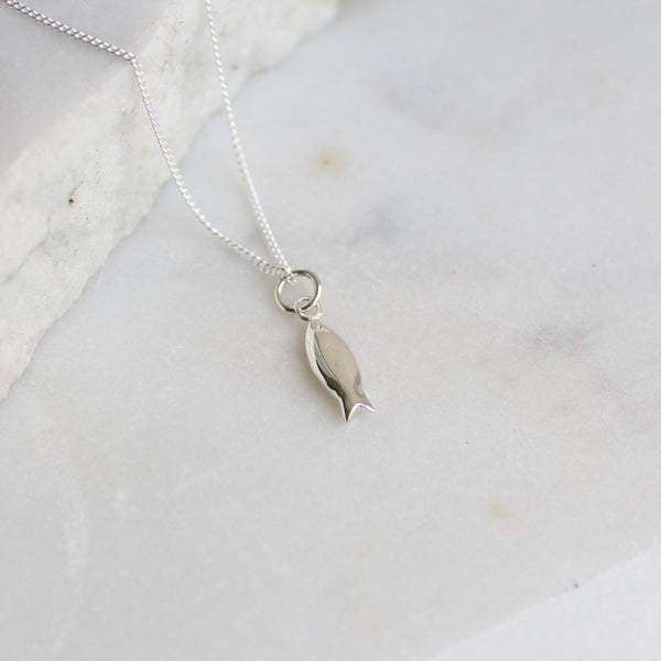 silver fish necklace