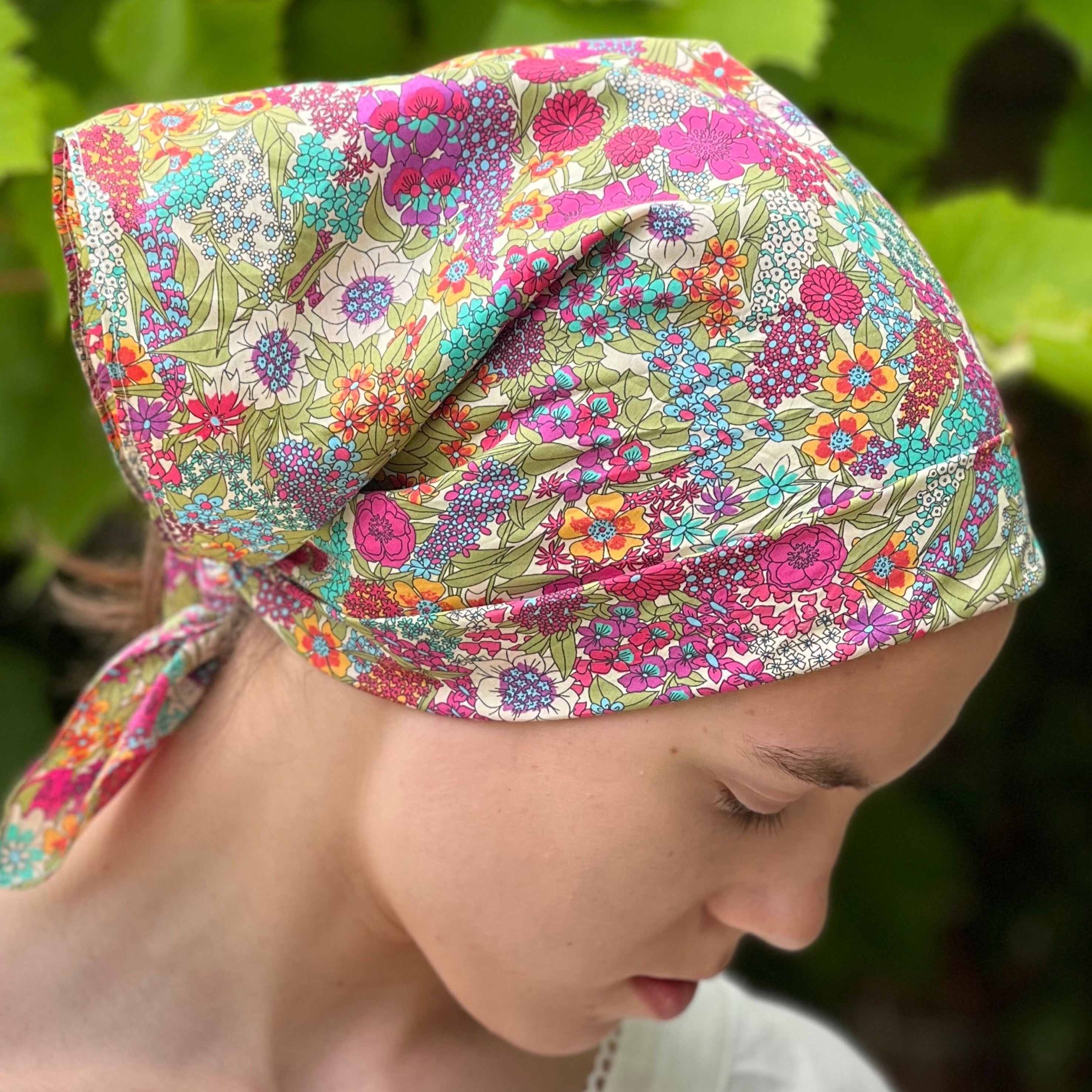 liberty fabric bandana head scarf 