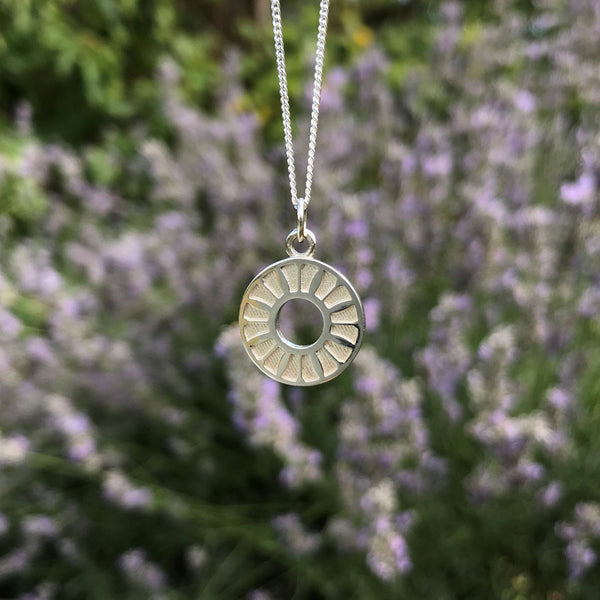 Flower Ring Medallion Necklace