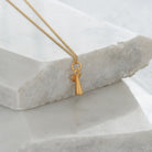 Tiny Angel Charm Necklace Gold Vermeil