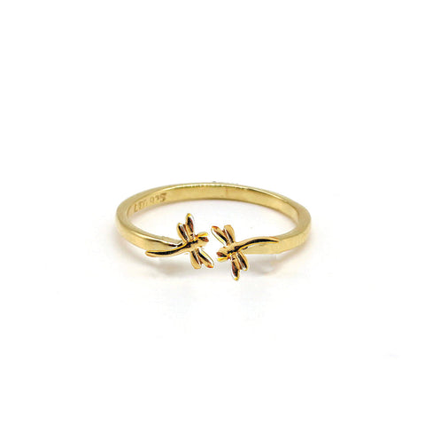 mini adjustable ring in gold vermeil 