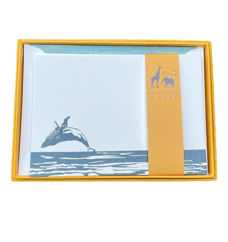 Notecard Set with Lined Envelopes - Breaching Whale